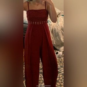 Hello Molly Red Jumpsuit